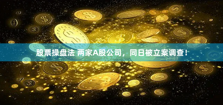 股票操盘法 两家A股公司，同日被立案调查！